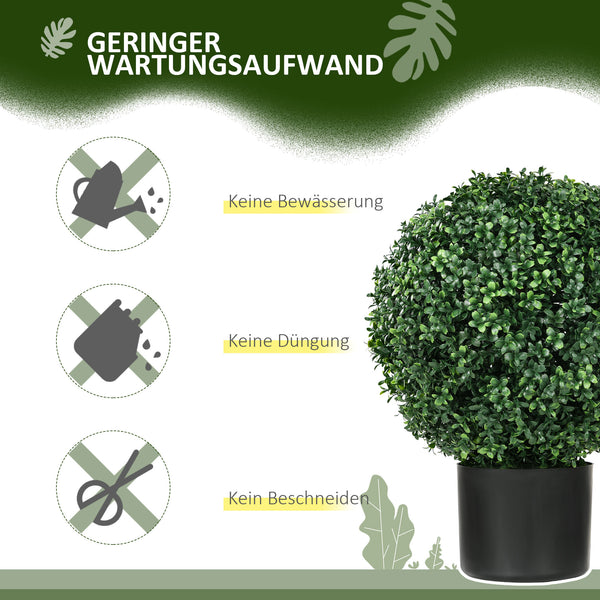 Buchsbaum Kunstpflanze kugelförmig 52cm