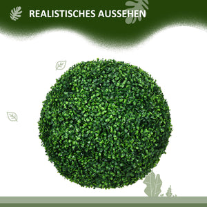 Buchsbaumkugel künstlich 2er-Set UV-Schutz Deko für innen aussen
