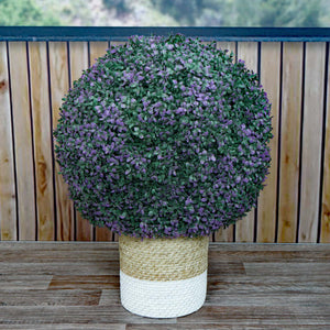 Künstliche Buchsbaumkugel lila Ø55cm Outdoor Dekopflanze