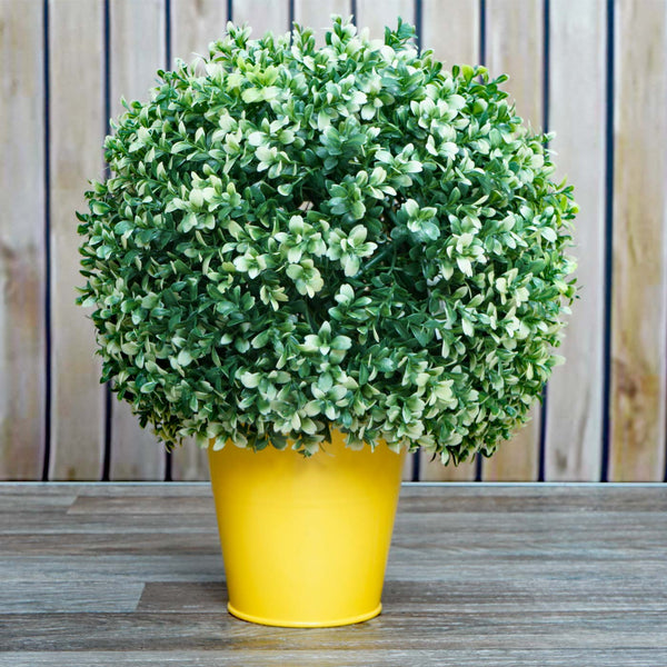 Künstliche Buchsbaumkugel Ø35cm weiss für Outdoor Dekoration