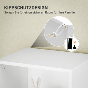 Bücherregal mit 5 Fächern und verstellbaren Böden aus Holz weiss