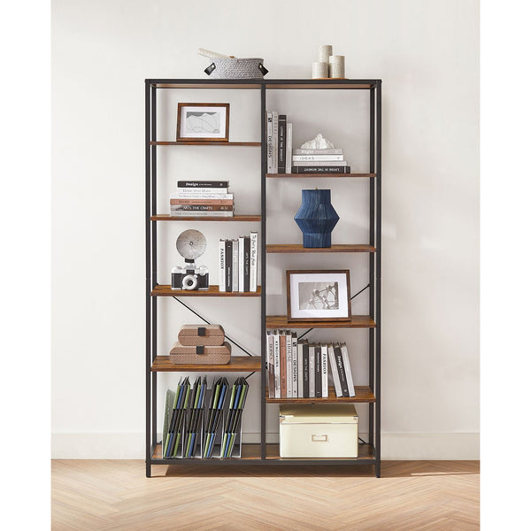Bücherregal Aufbewahrungsregal mit 10 Fächern IndustrialVIBE