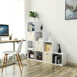 Bücherregal Aufbewahrungsregal mit 10 Würfeln freistehend