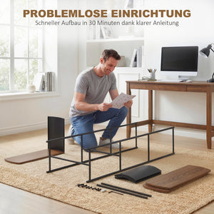 Bücherregal freistehend 4-stufig in Holzoptik industriell