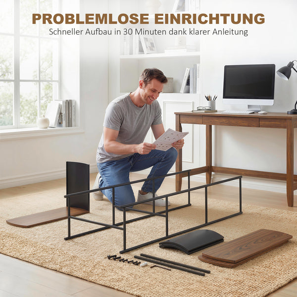 Bücherregal freistehend 4-stufig in Holzoptik industriell