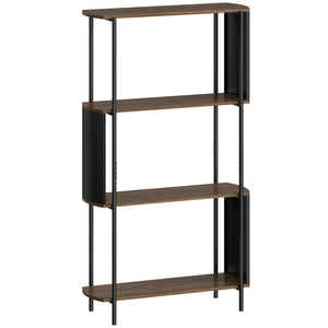 Bücherregal freistehend 4-stufig in Holzoptik industriell