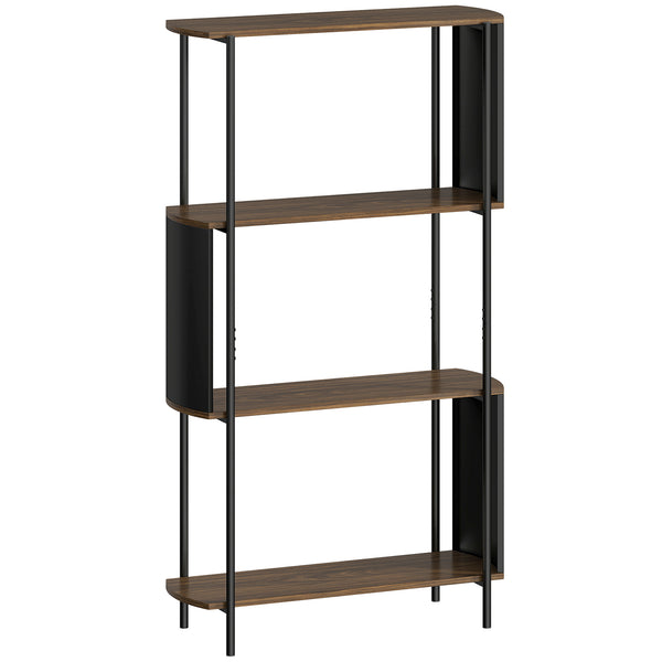 Bücherregal freistehend 4-stufig in Holzoptik industriell