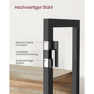 Bücherregal Standregal Industriestil 24x158x166cm Eiche Schwarz