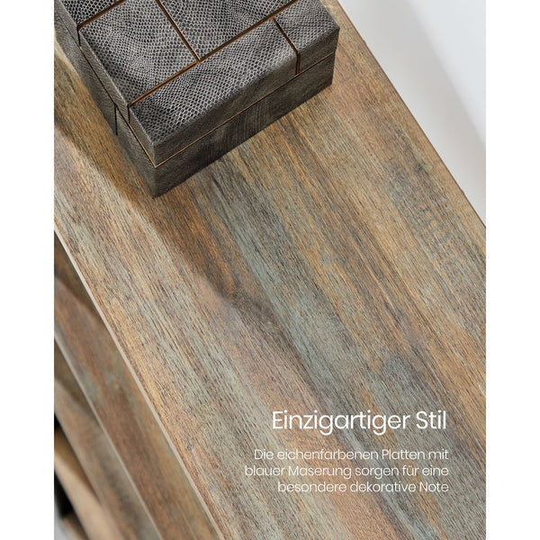 Bücherregal Standregal Industriestil 24x158x166cm Eiche Schwarz