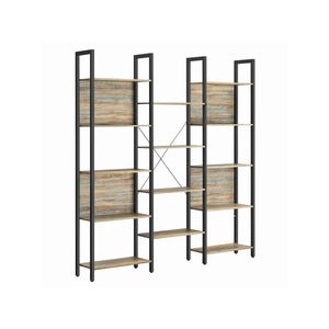 Bücherregal Standregal Industriestil 24x158x166cm Eiche Schwarz