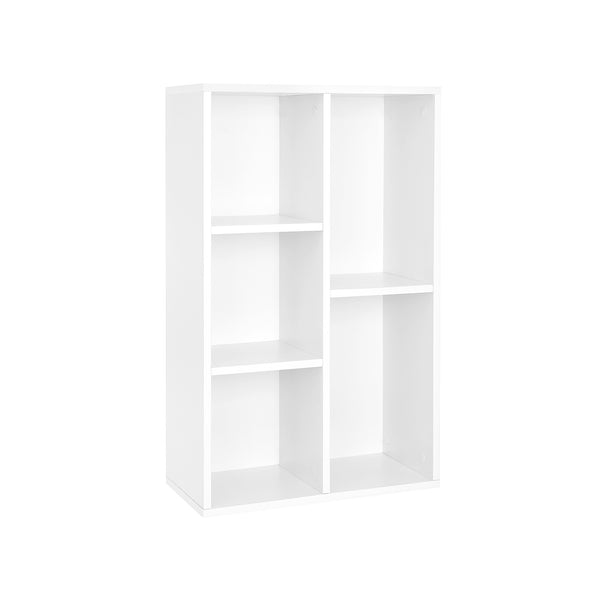 Bücherregal Kinderzimmerregal 5 Fächer 50x24x80cm Holz Weiss