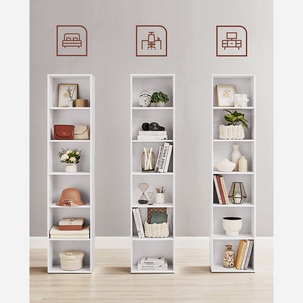 Bücherregal Luso 6 Fächer weiss