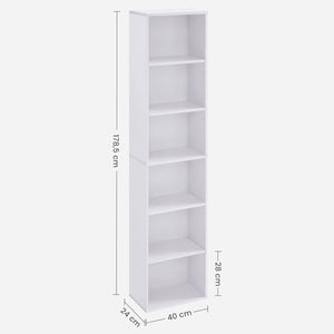Bücherregal Luso 6 Fächer weiss