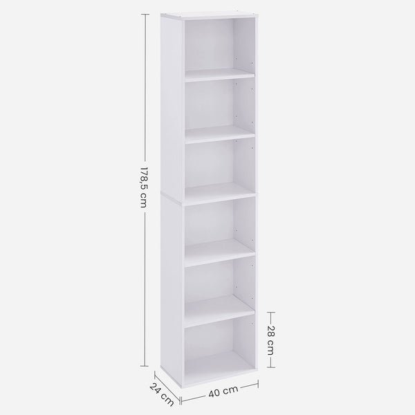 Bücherregal Luso 6 Fächer weiss
