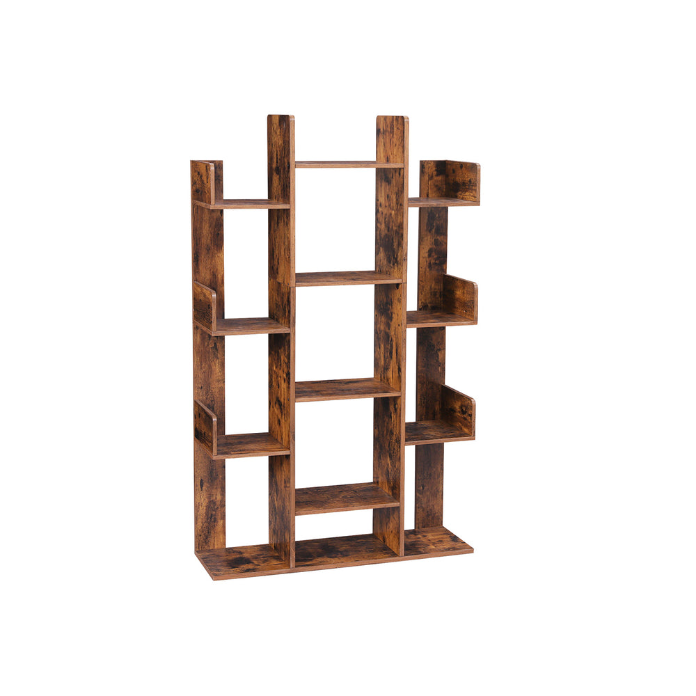 Libreria con 13 scomparti, marrone