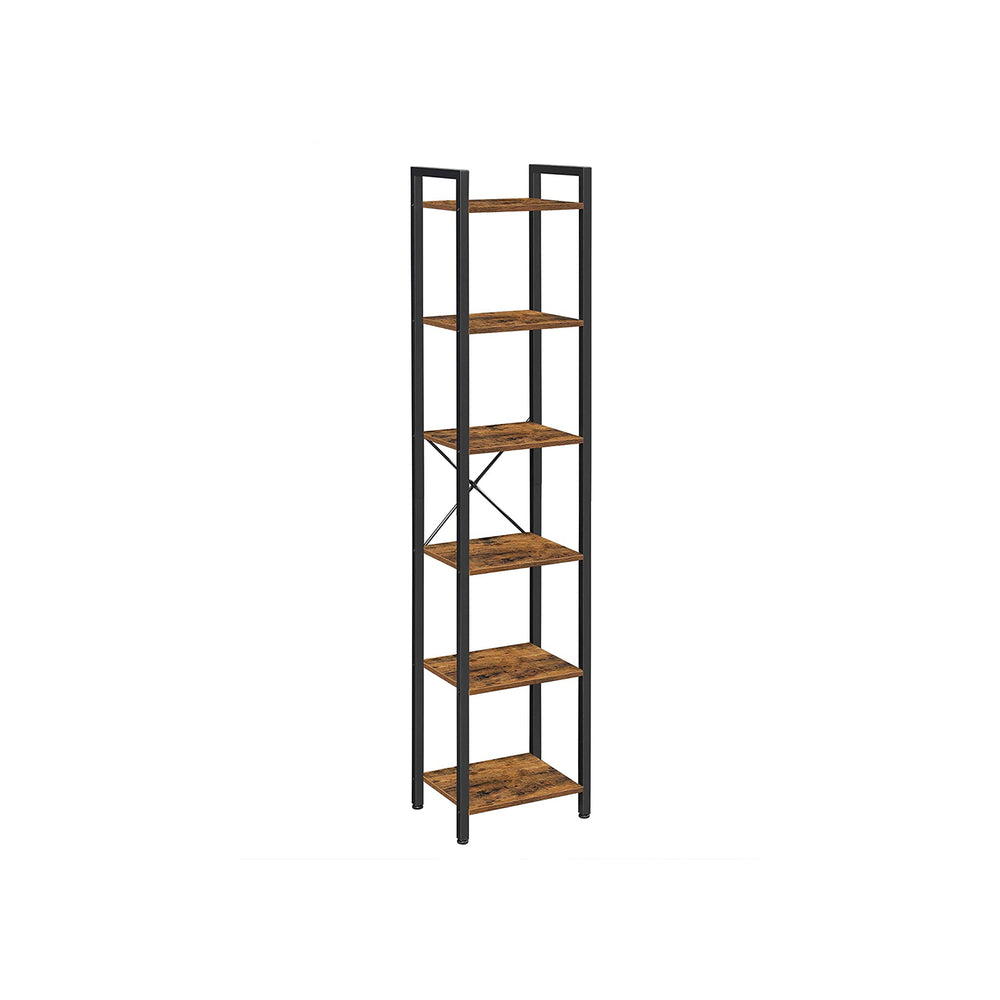 Libreria con 6 ripiani, scaffale indipendente