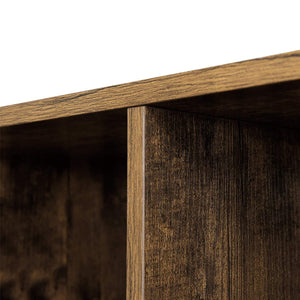 Bücherregal Raumteiler Standregal 10-Fach 129x29x129cm Holz Rustikal