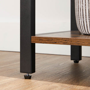 Bücherregal Regal Standregal 66x30x186cm Stahlrahmen Braun Schwarz