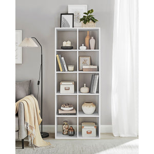 Bücherregal Standregal mit 10 Fächern 161cm