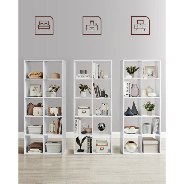 Bücherregal Standregal mit 10 Fächern 161cm