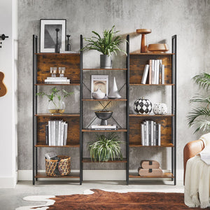 Bücherregal Standregal mit 14 Ablagen IndustrialVIBE