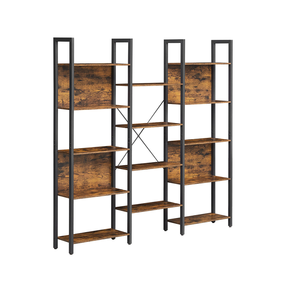 Libreria, scaffale indipendente con 14 ripiani, IndustrialVIBE