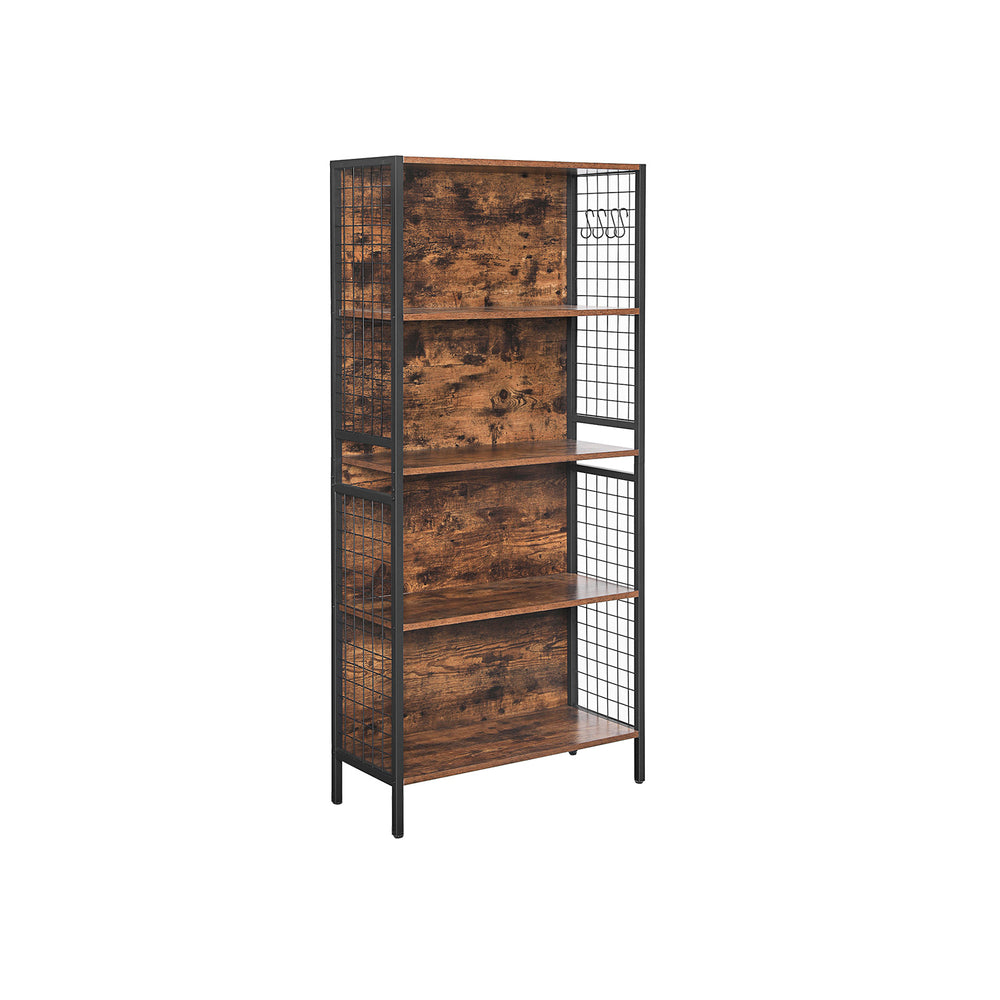 Libreria, scaffale indipendente con 4 ripiani