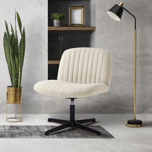 Office chair without armrests with rocking function