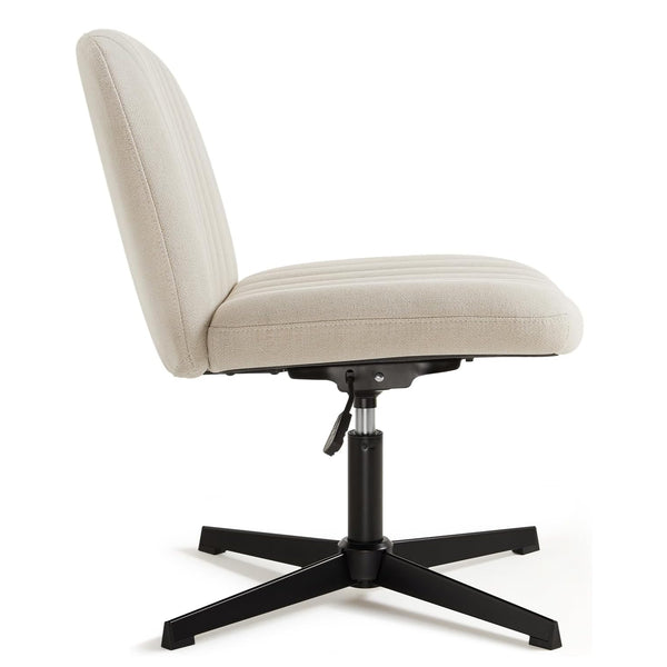 Office chair without armrests with rocking function
