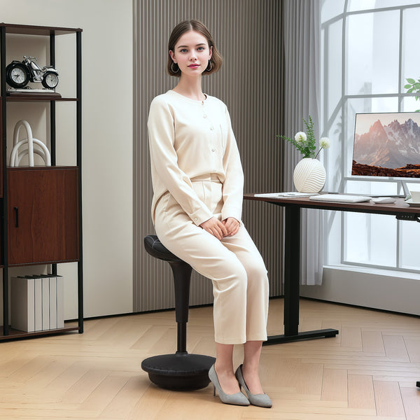 Bürohocker ergonomisch höhenverstellbar schwenkbar schwarz