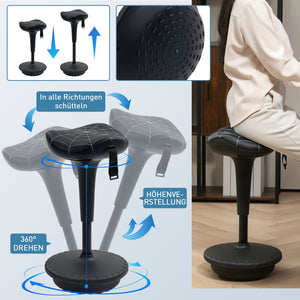 Bürohocker ergonomisch höhenverstellbar schwenkbar schwarz