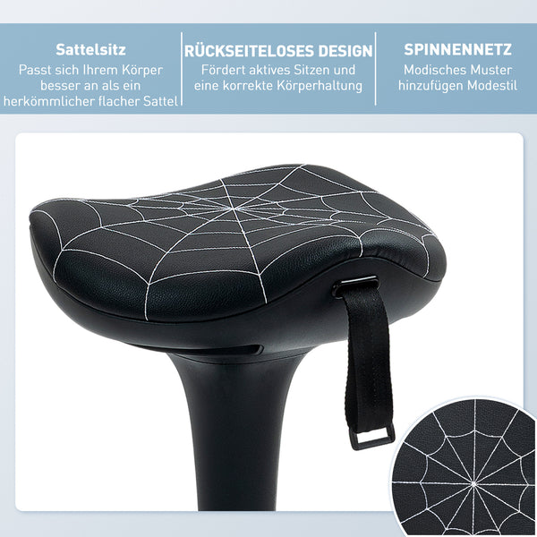 Bürohocker ergonomisch höhenverstellbar schwenkbar schwarz