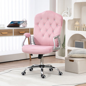 Office chair, 120kg weight capacity, height adjustable, ergonomic, pink