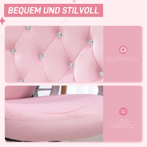 Office chair, 120kg weight capacity, height adjustable, ergonomic, pink
