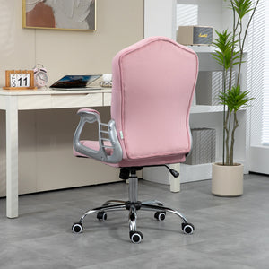 Office chair, 120kg weight capacity, height adjustable, ergonomic, pink