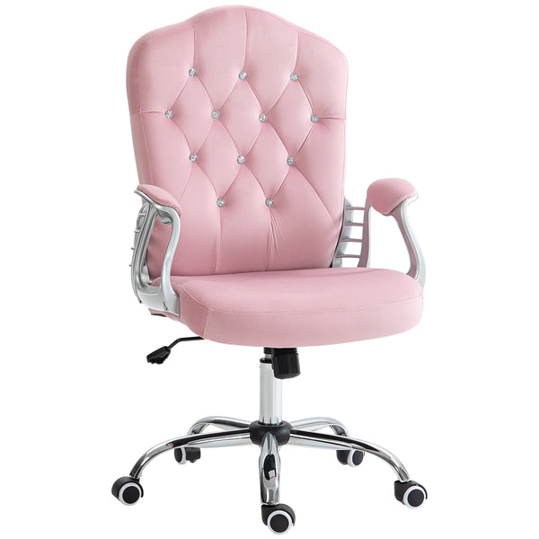 Office chair, 120kg weight capacity, height adjustable, ergonomic, pink