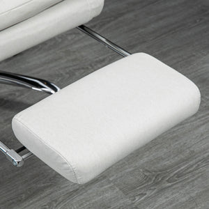 Office chair, 135° tiltable, massage function, 120kg weight capacity, cream white
