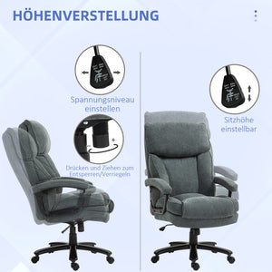 Bürostuhl gepolstert robust mit 200kg Belastbarkeit grau