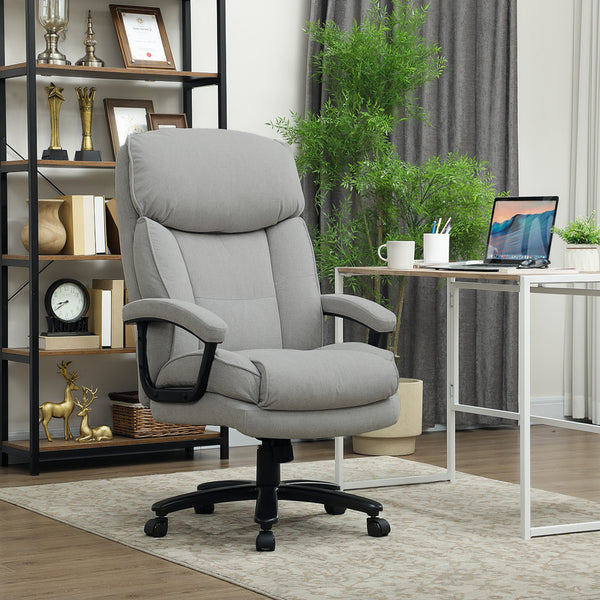 Bürostuhl ergonomisch belastbar gepolstert bis 200kg hellgrau