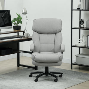 Bürostuhl ergonomisch belastbar gepolstert bis 200kg hellgrau