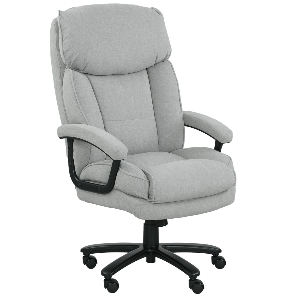 Bürostuhl ergonomisch belastbar gepolstert bis 200kg hellgrau