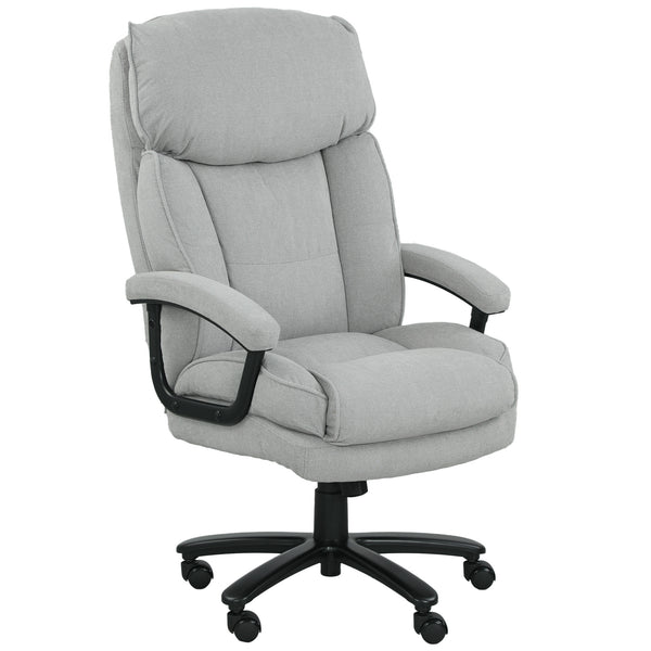 Bürostuhl ergonomisch belastbar gepolstert bis 200kg hellgrau