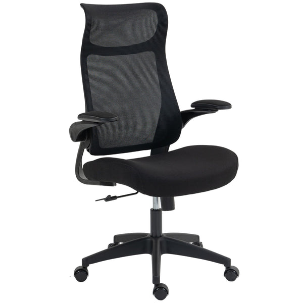 Bürostuhl ergonomisch mit Netzrücken 3D-Armlehnen Kopfstütze Schwarz