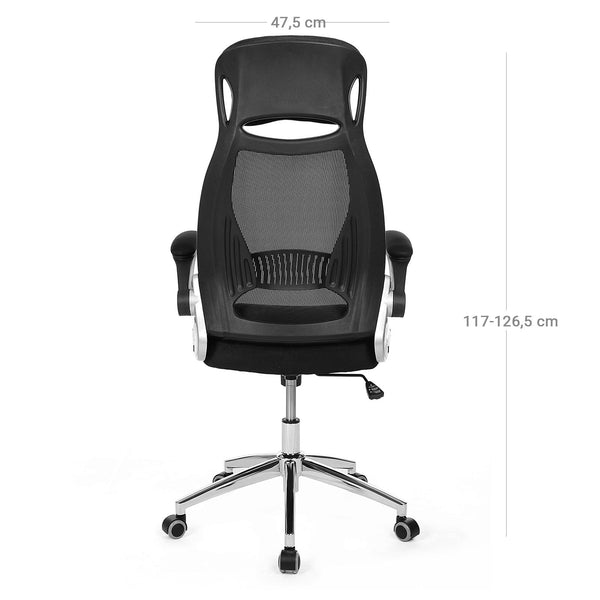 Office chair, executive chair, ergonomic, fabric, black