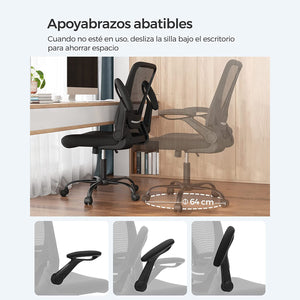 Ergonomic office swivel chair, black
