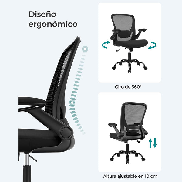 Ergonomic office swivel chair, black
