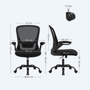Ergonomic office swivel chair, black