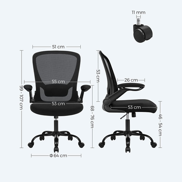 Ergonomic office swivel chair, black