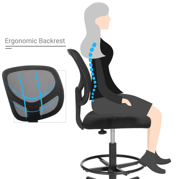 Office chair, swivel chair for standing desk, height adjustable