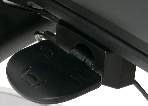 Ergonomischer Bürostuhl mit Lordosenstütze und 6D Armlehnen, schwarz
